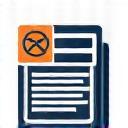 Icon representing a customs document and stamp.