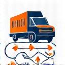Icon representing an optimized, flowing supply chain.